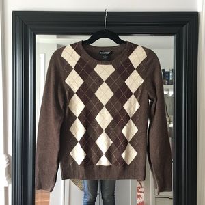 Avellini Argyle Cashemere Sweater size S